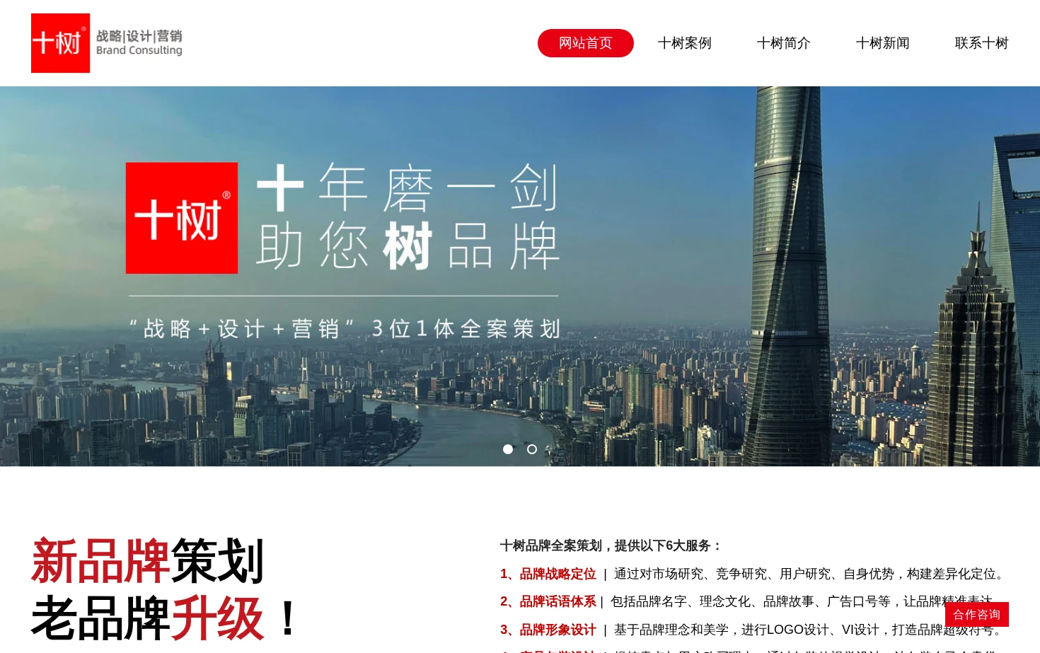 上海十树品牌管理咨询有限公司 页面快照
